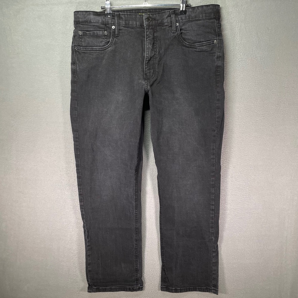 Urban Star Jeans Mens 38x30 Black Stretch Straight Leg Denim